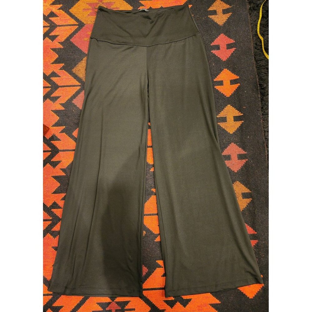 NEW Arolina Wide-Leg Black Palazzo Pants With High Waist  Large